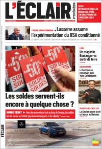 Portada de L'Eclair des Pyrénées (Francia)