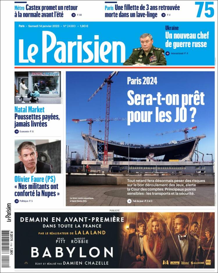 Portada de Le Parisien (Francia)