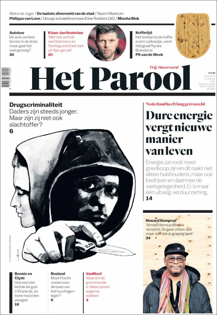 Portada de Het Parool (Pa&iacute;ses Bajos)