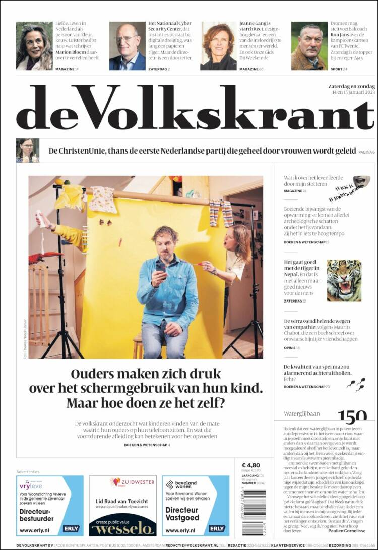 Portada de De Volkskrant (Pa&iacute;ses Bajos)