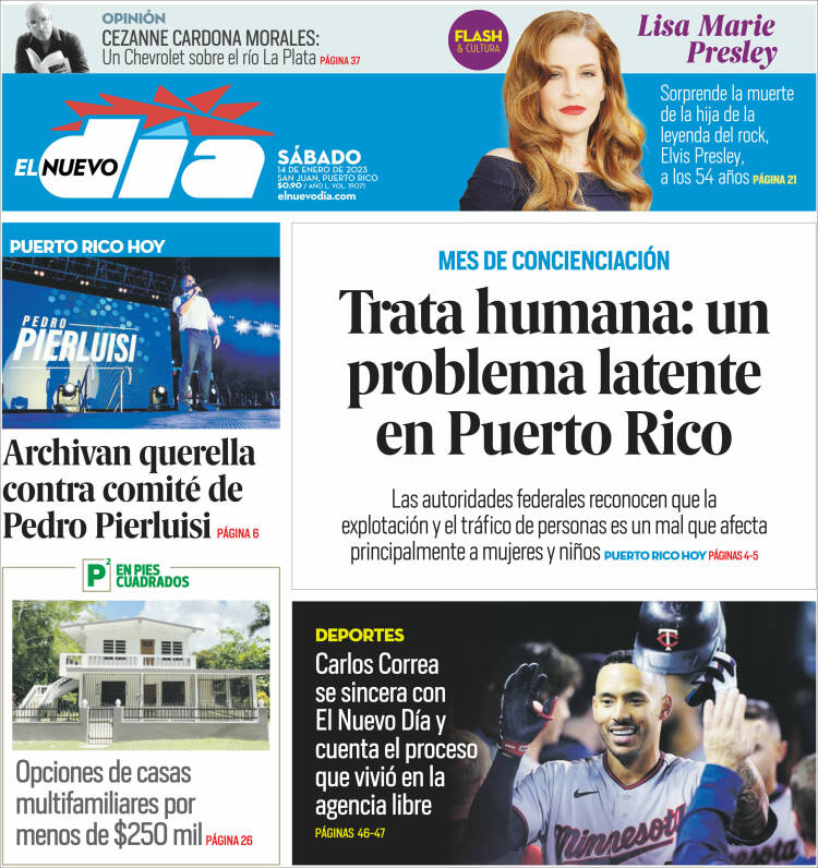 Portada de El Nuevo Día (Puerto Rico)