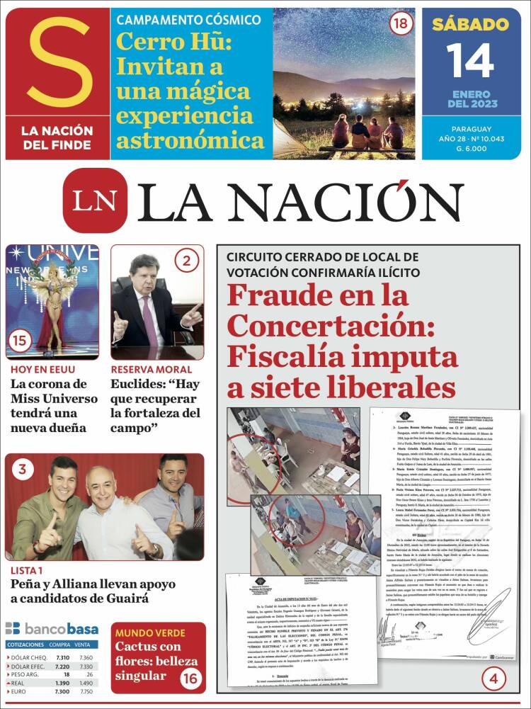 Portada de La Nación (Paraguay)