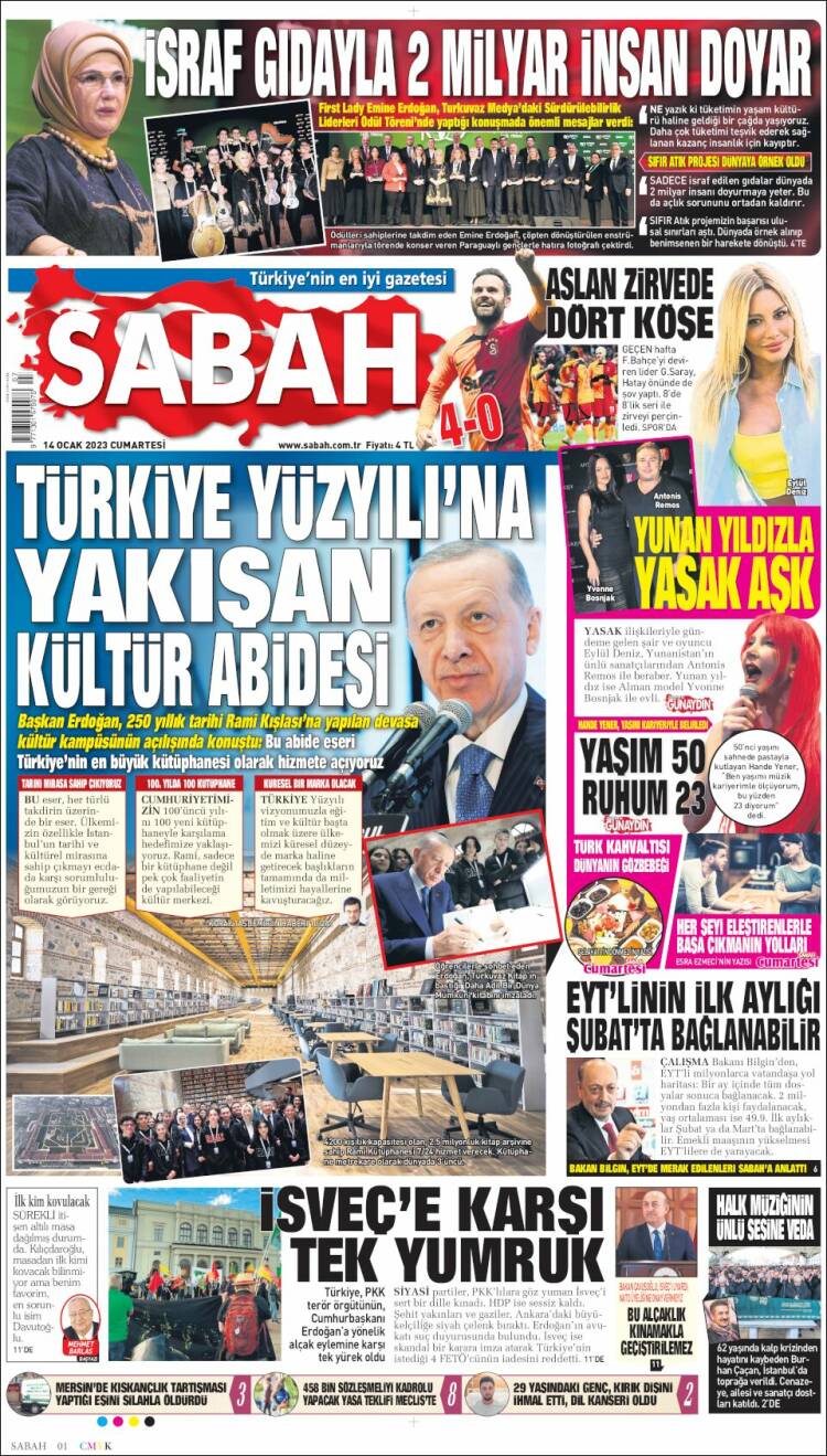 Portada de Sabah (Turqu&iacute;a)