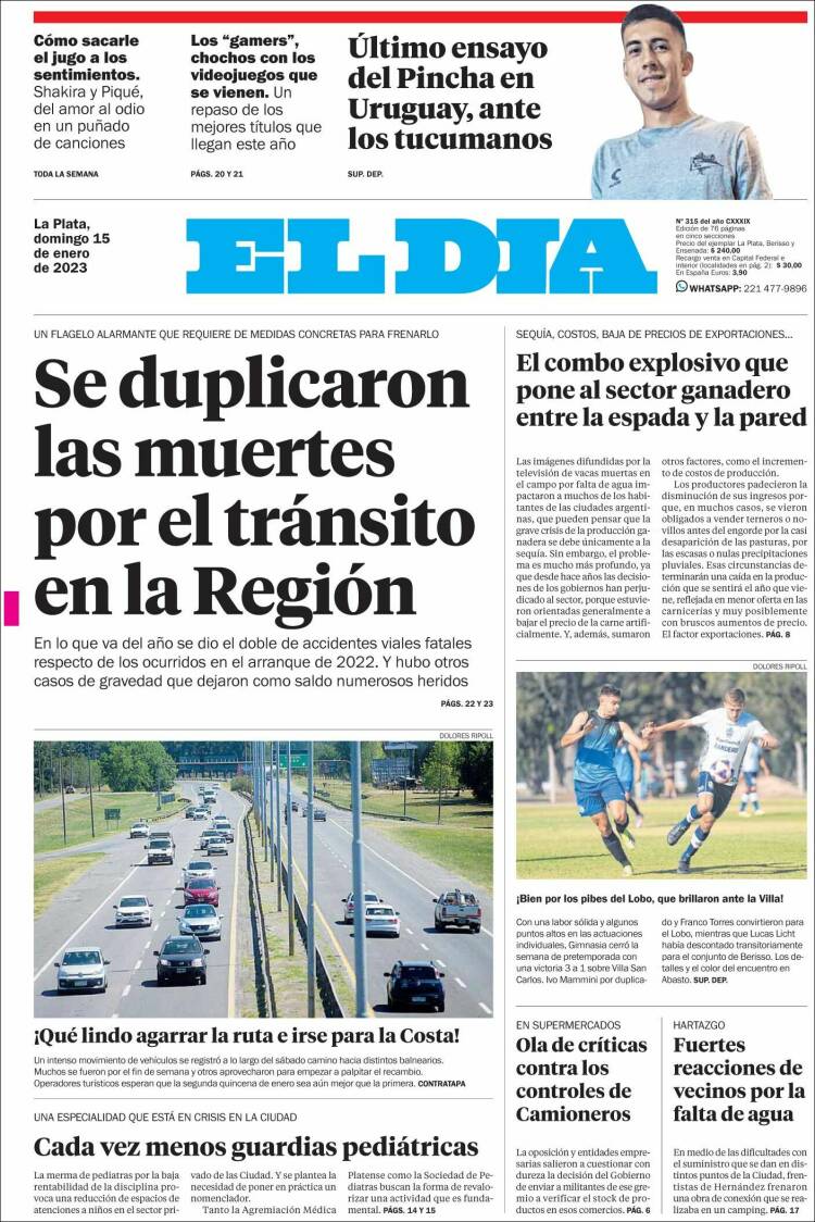 Portada de El Día de la Plata (Argentina)