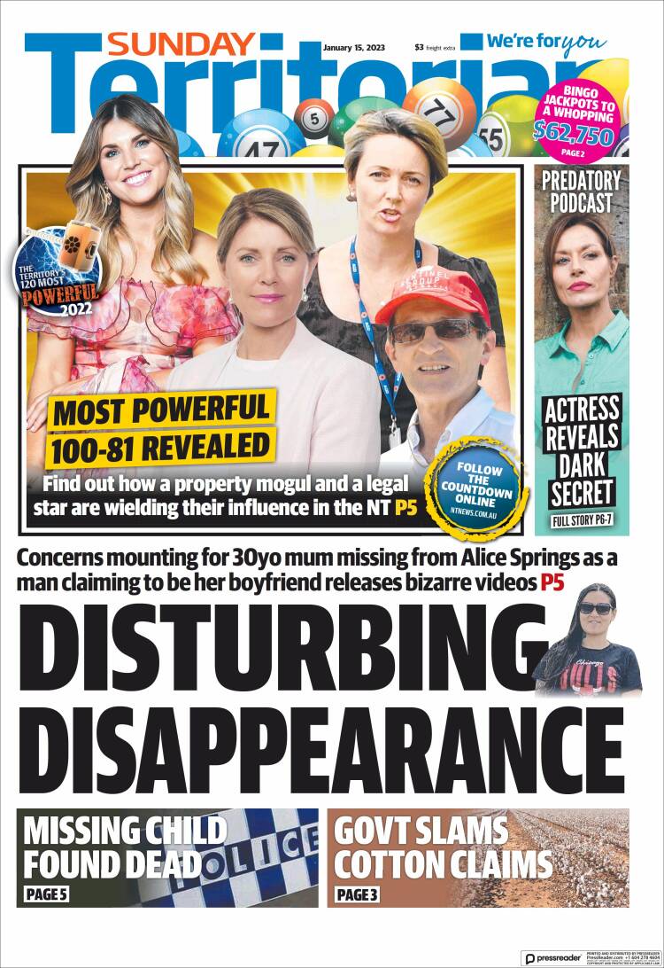 Portada de Northern Territory News (Australia)