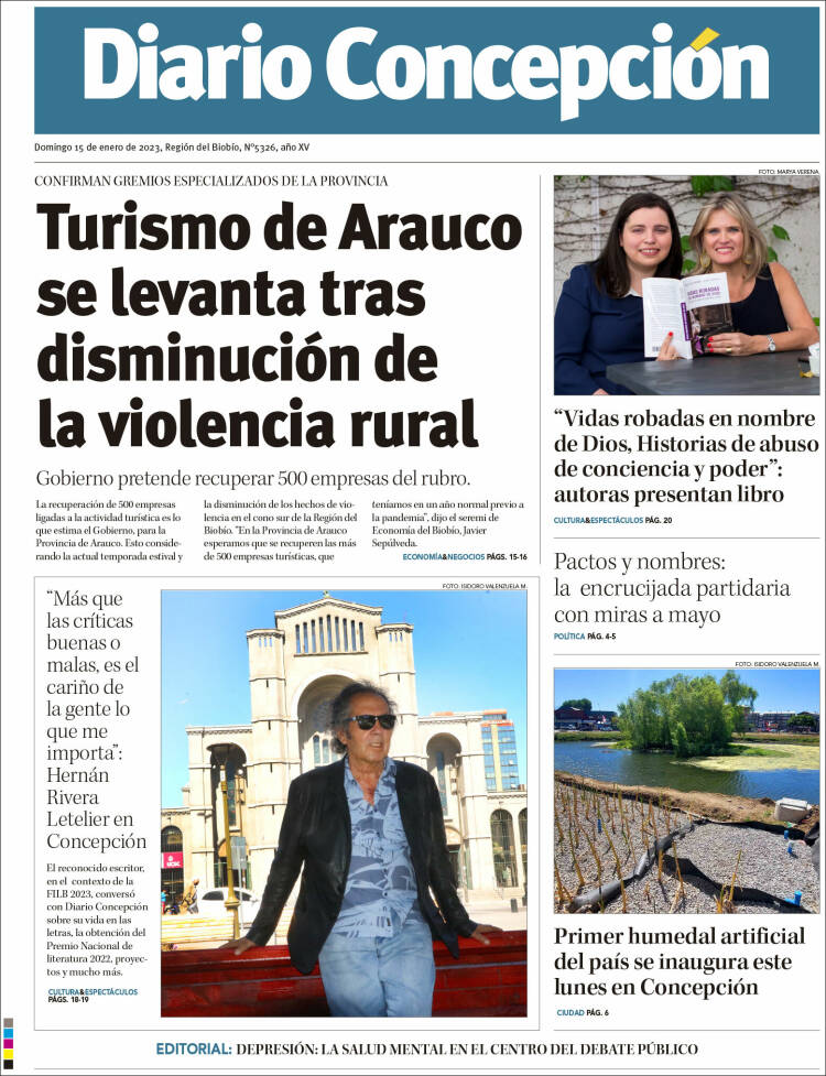 Portada de Diario de Concepción (Chile)