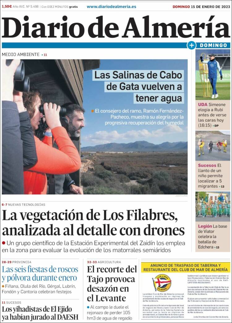 Portada de Diario de Almería (Espa&ntilde;a)