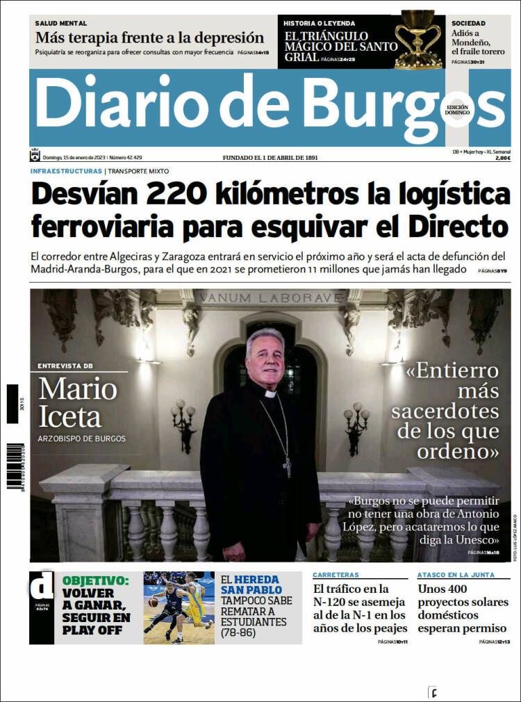 Portada de Diario de Burgos (Espa&ntilde;a)
