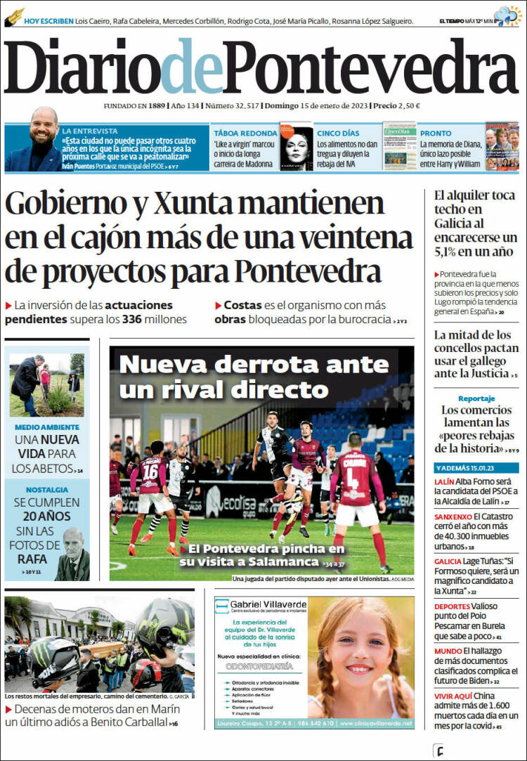 Portada de Diario de Pontevedra (Espa&ntilde;a)