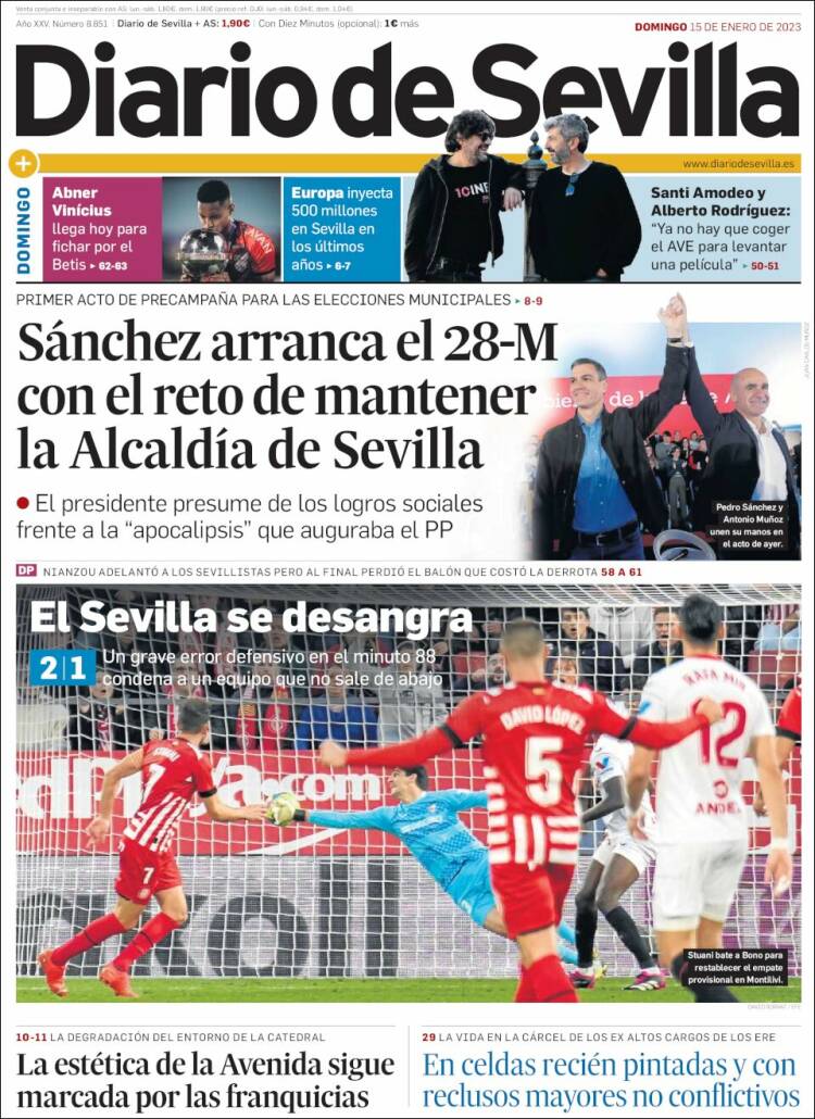 Portada de Diario de Sevilla (Espa&ntilde;a)