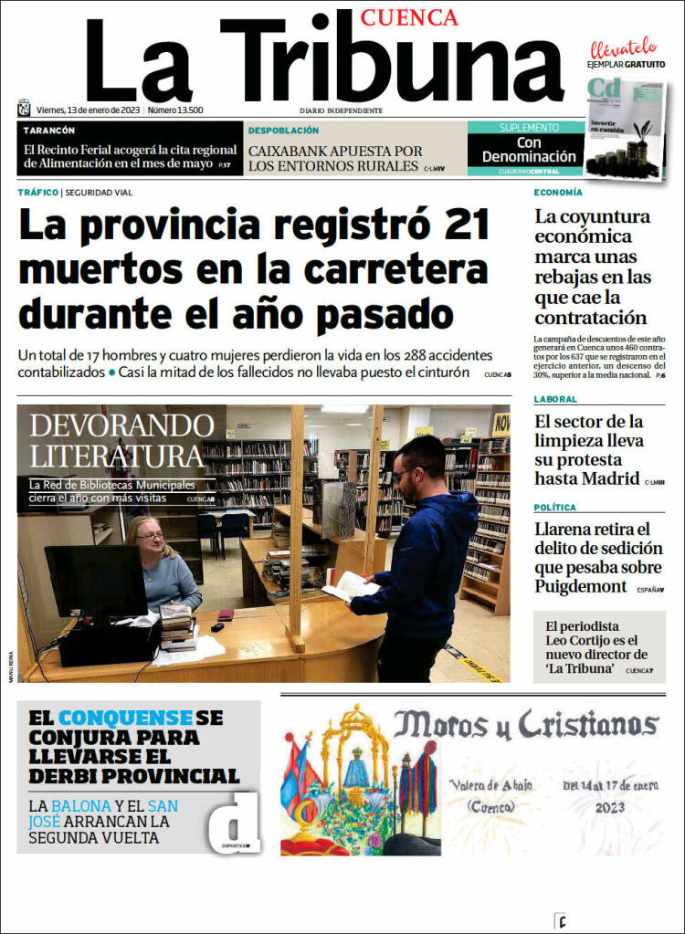 Portada de La Tribuna de Cuenca (Espa&ntilde;a)