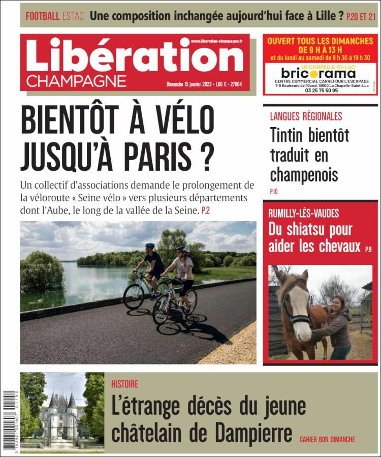 Portada de Libération Champagne (Francia)