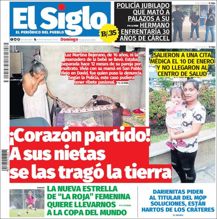 Portada de El Siglo (Panam&aacute;)