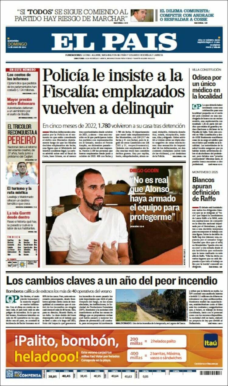 Portada de El País (Uruguay)