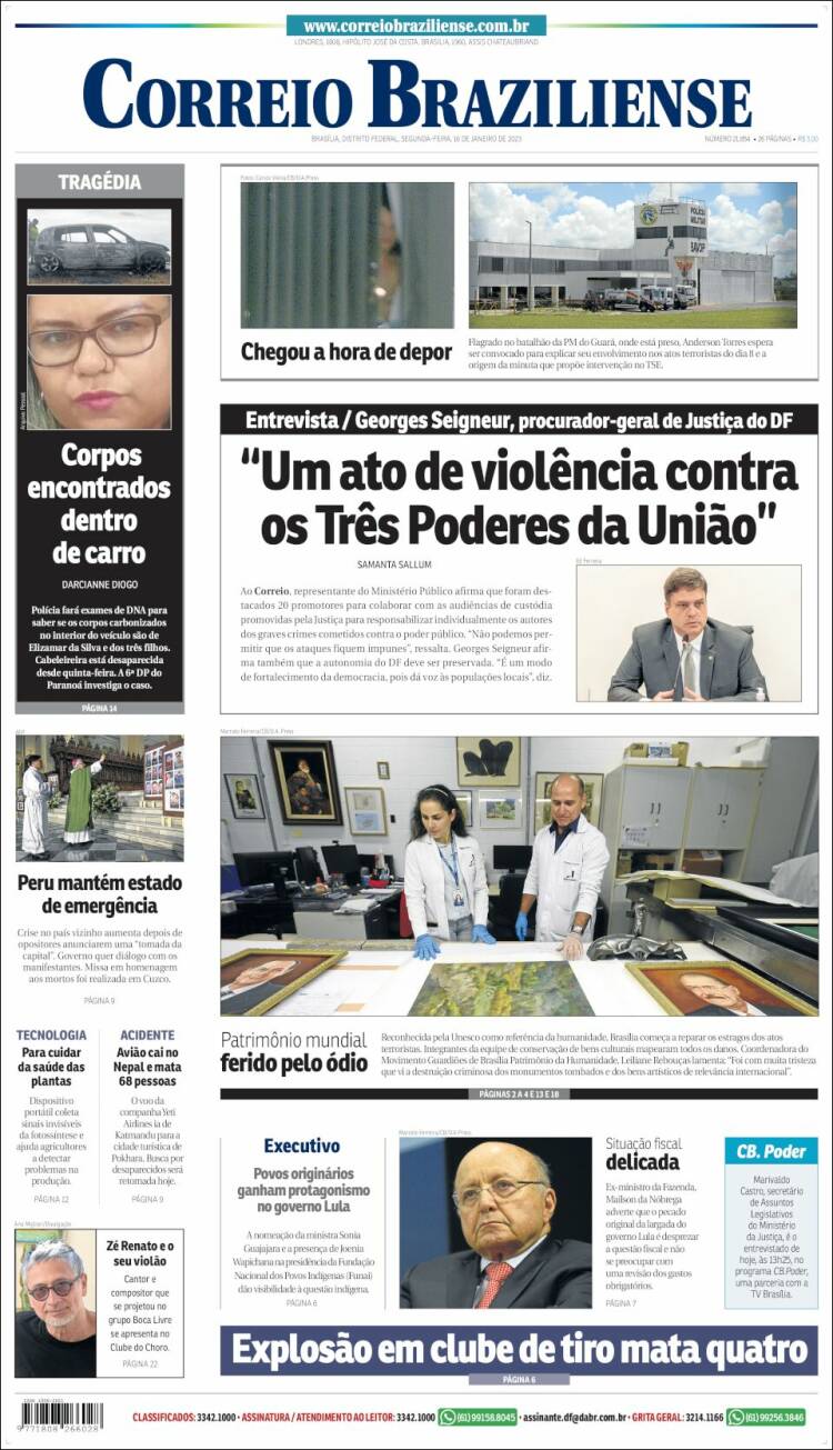 Portada de Correio Braziliense (Brasil)