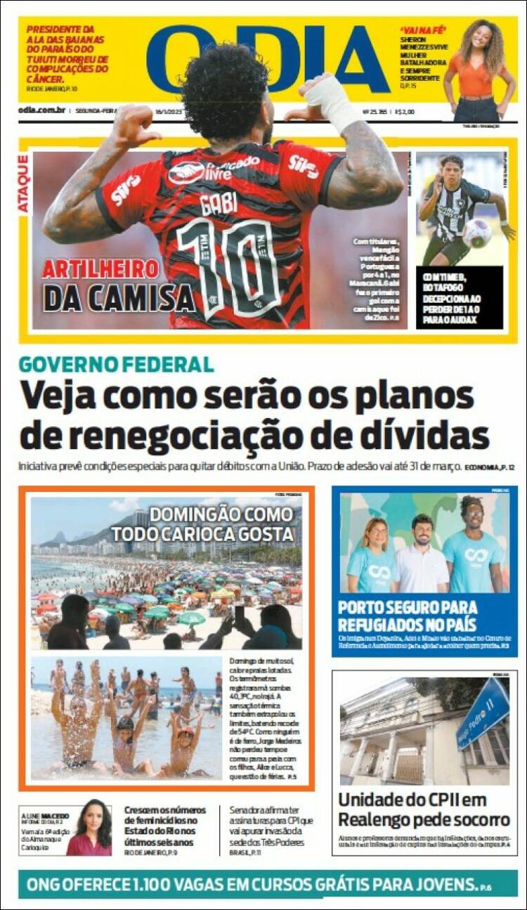 Portada de O Dia (Brasil)