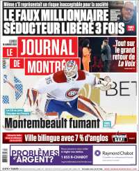 Portada de Le Journal de Montréal (Canada)