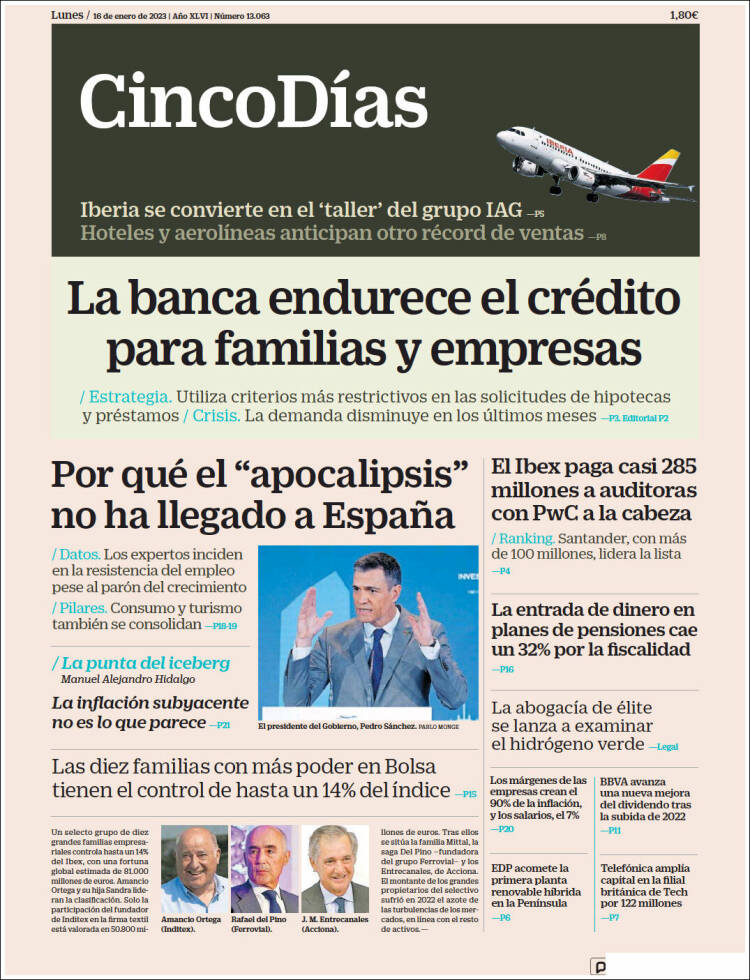Portada de Cinco Días (Espa&ntilde;a)