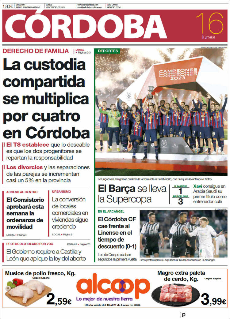 Portada de Diario de Córdoba (España)