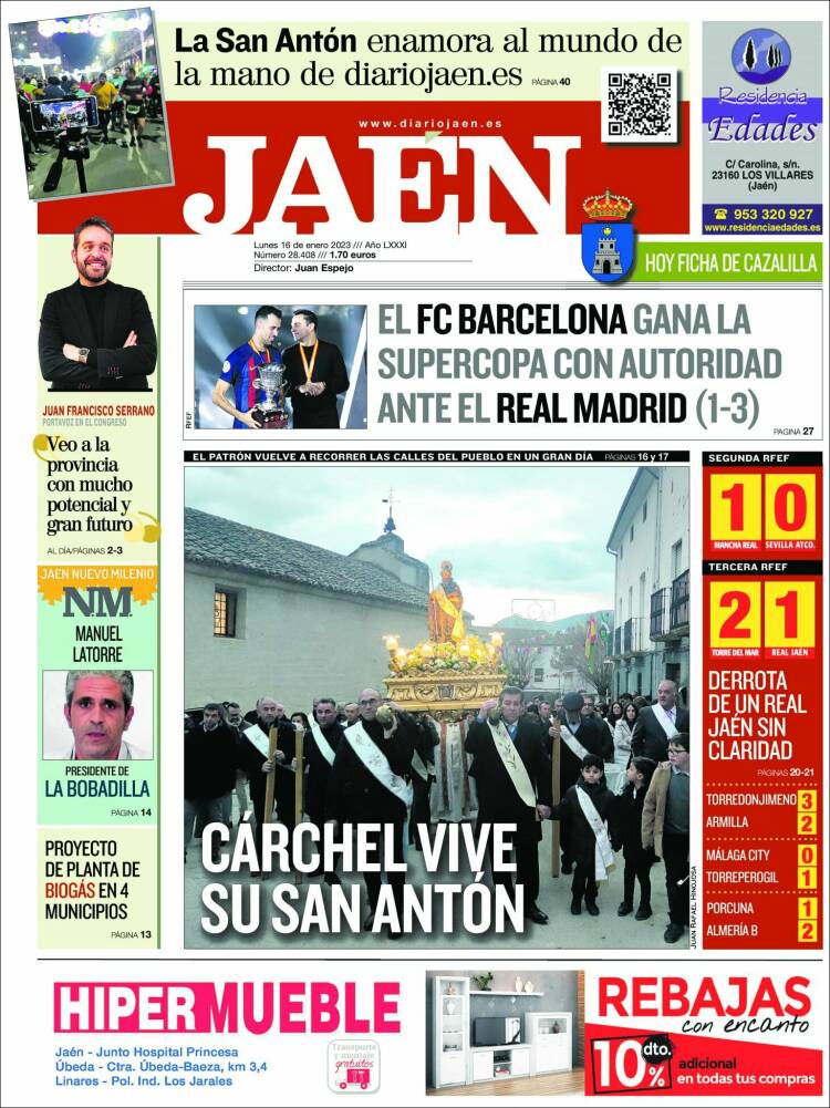 Portada de Diario Jaén (España)