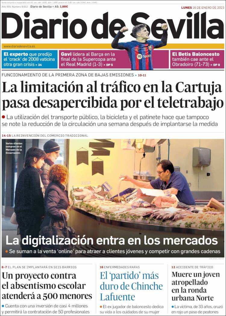 Portada de Diario de Sevilla (España)