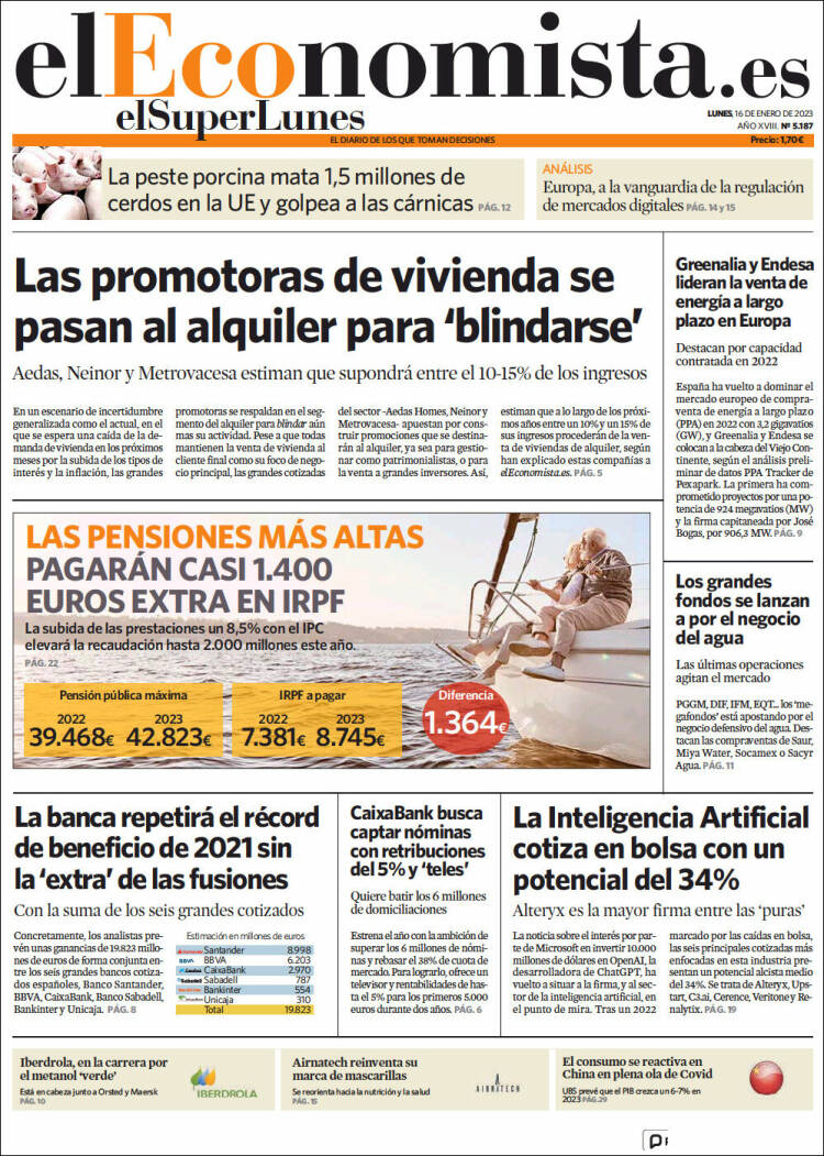 Portada de El Economista (Espa&ntilde;a)