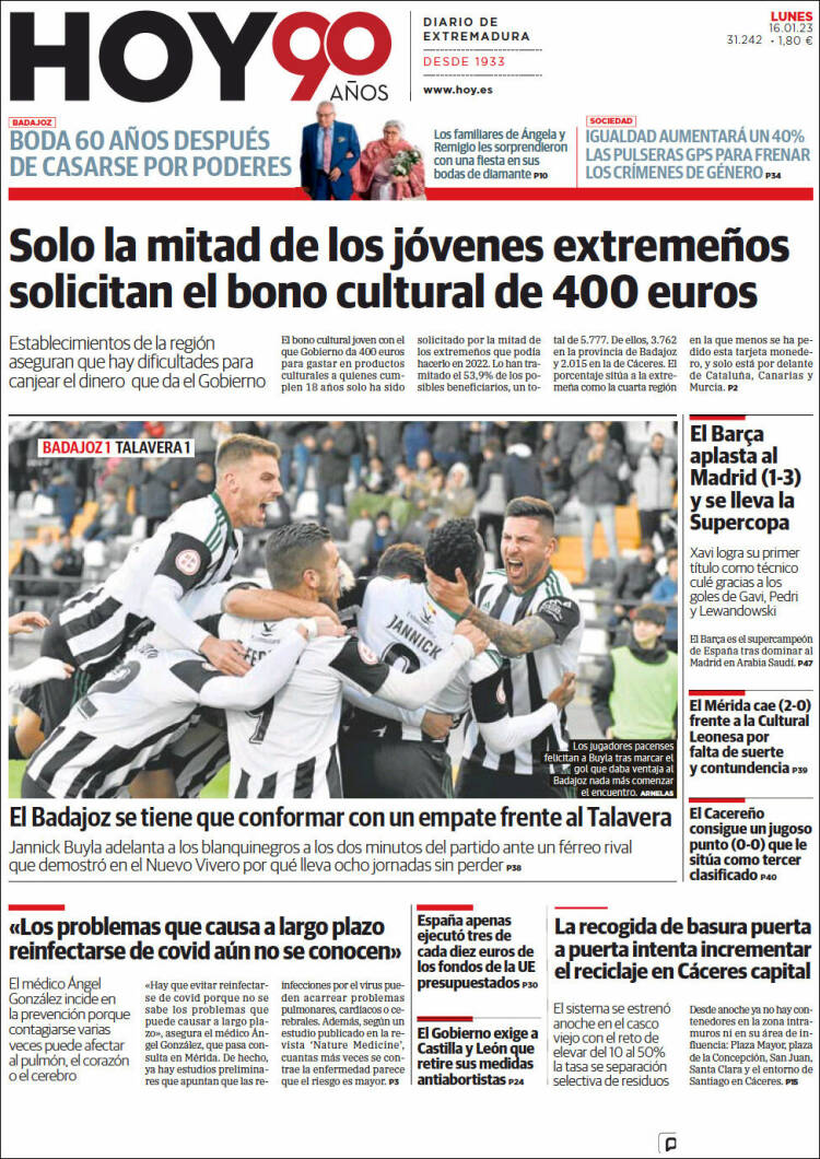 Portada de Hoy - Badajoz (España)