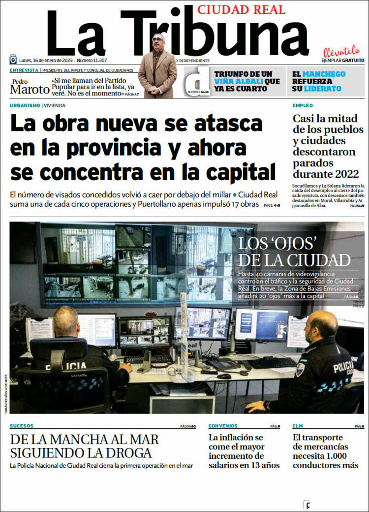 Portada de La Tribuna de Ciudad Real (España)