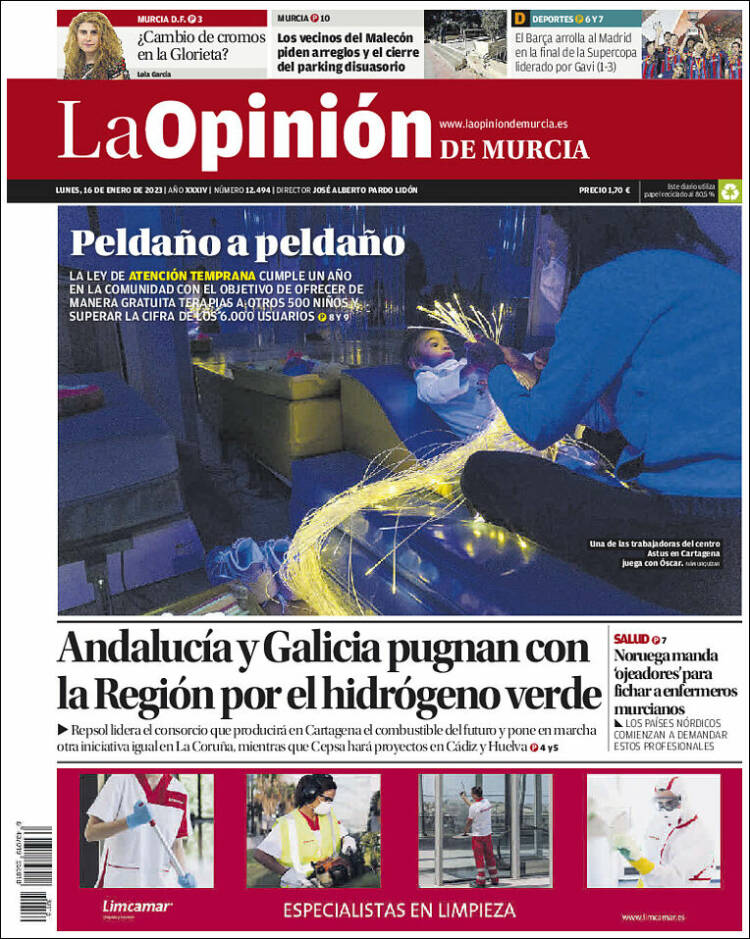 Portada de La Opinión de Murcia (España)