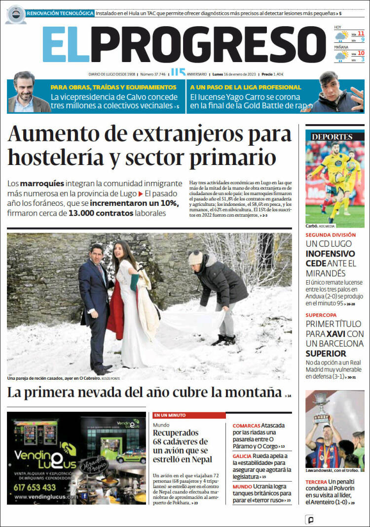 Portada de El Progreso (España)