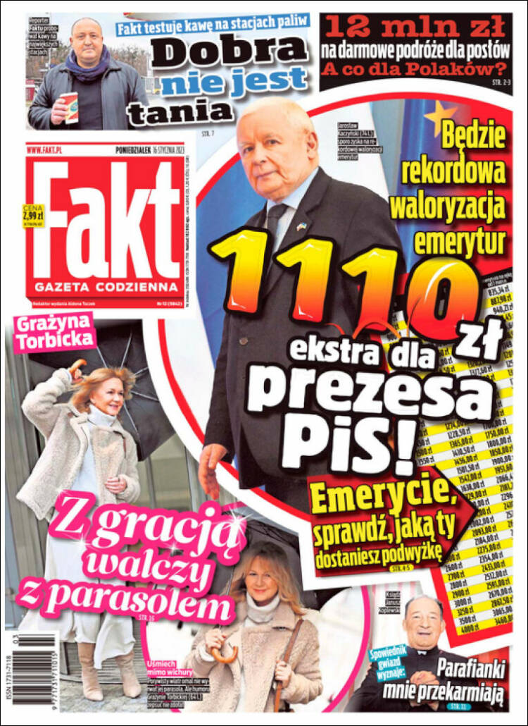 Portada de Fakt (Polonia)