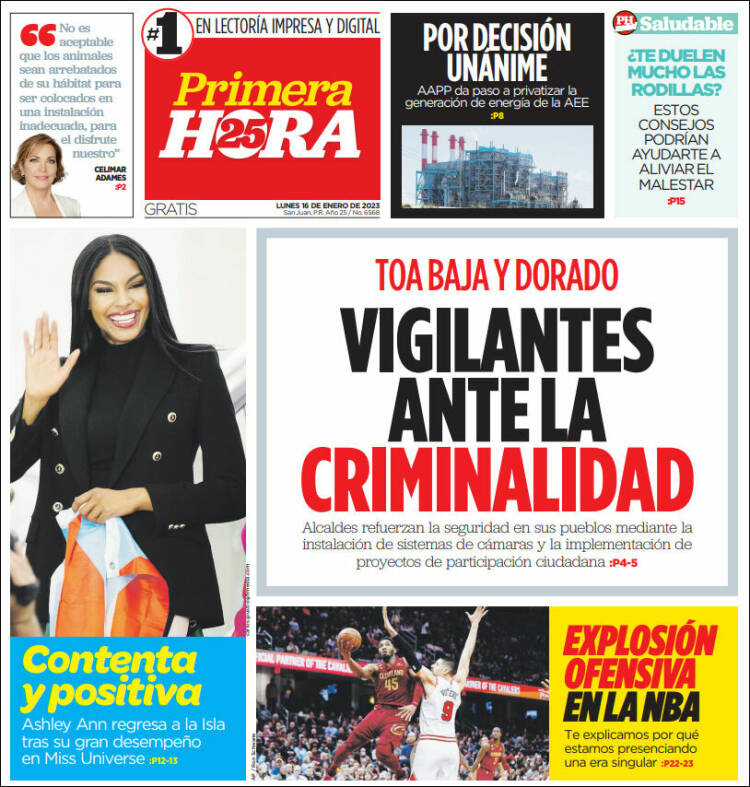 Portada de Primera Hora (Puerto Rico)