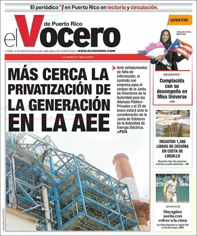 Portada de Vocero (Puerto Rico)