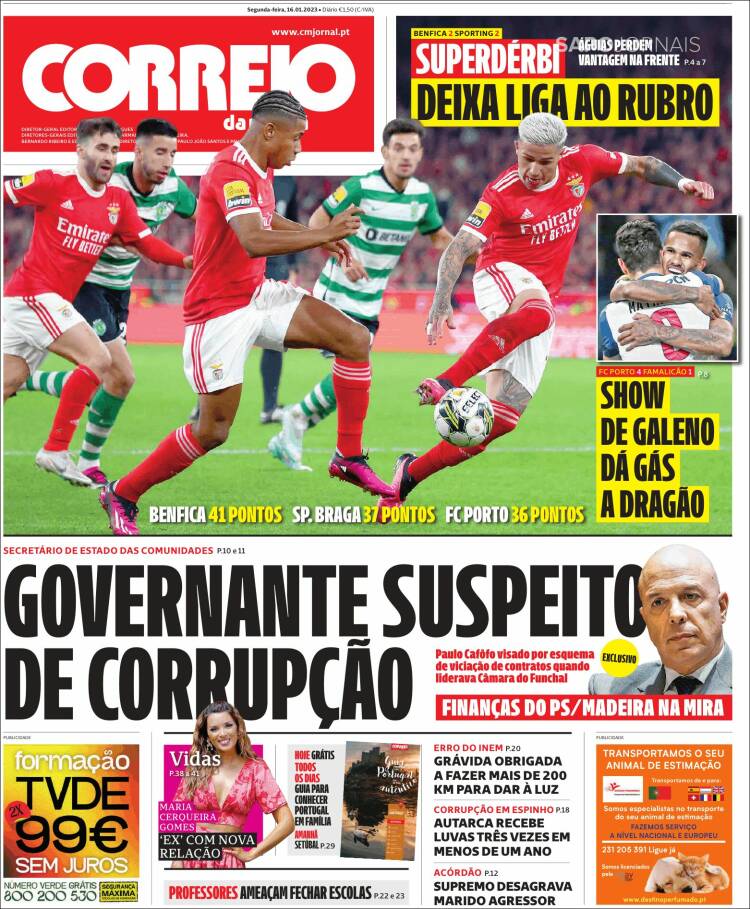Portada de Correio da Manhã (Portugal)