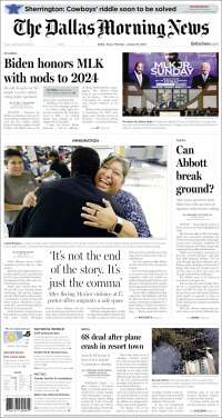 Portada de Dallas Morning News (USA)