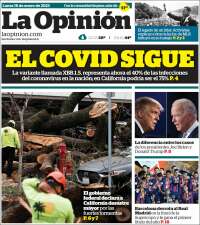 Portada de La Opinión (USA)