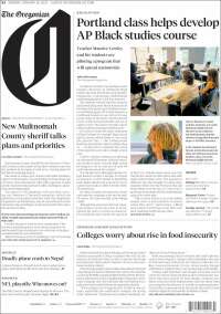 Portada de The Oregonian (USA)