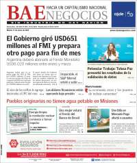 Portada de Buenos Aires Económico (Argentina)