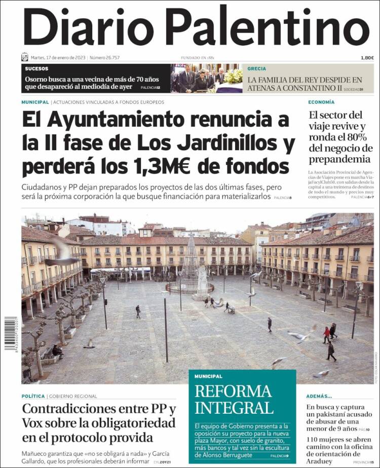 Portada de Diario Palentino (España)