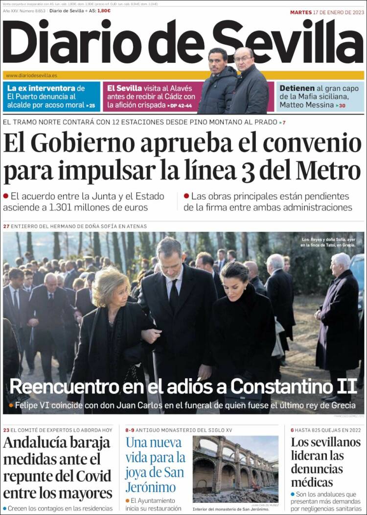 Portada de Diario de Sevilla (España)