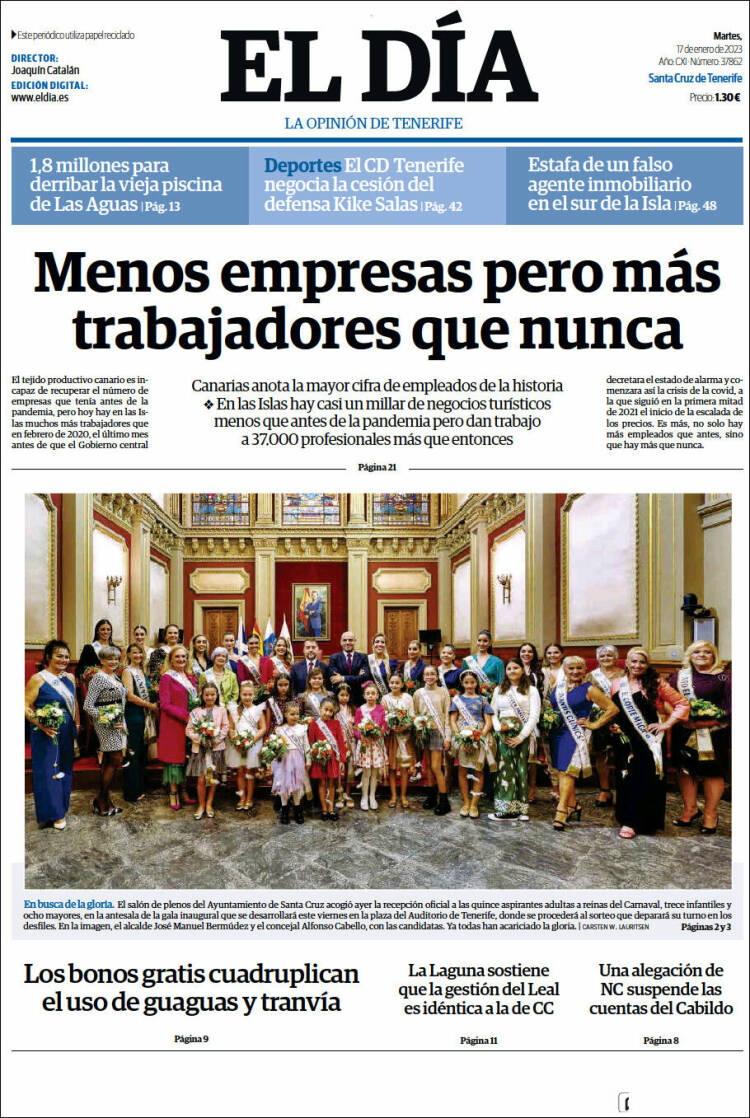 Portada de El Día (España)
