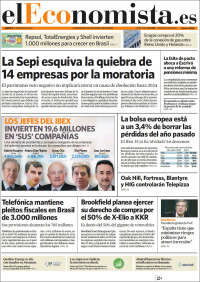 Portada de El Economista (Espa&ntilde;a)