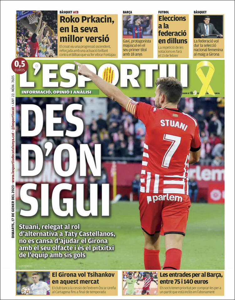 Portada de L'Esportiu : Girona (España)