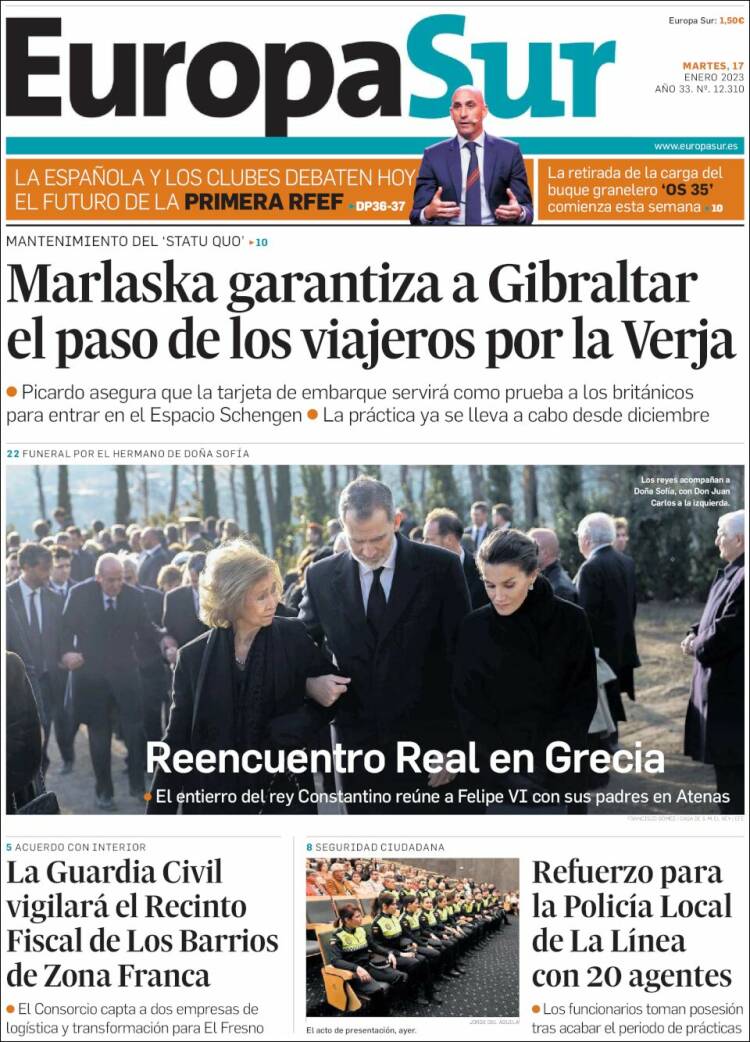 Portada de Europa Sur (España)
