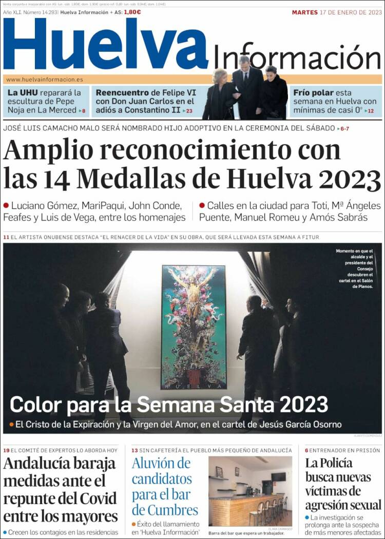 Portada de Huelva Información (España)