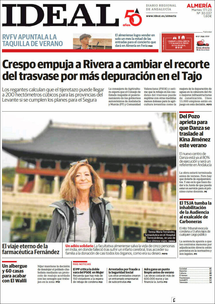 Portada de Ideal Almeria (España)