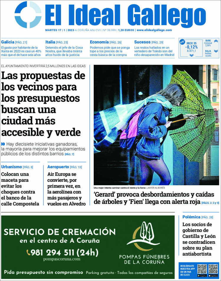 Portada de El Ideal Gallego (España)
