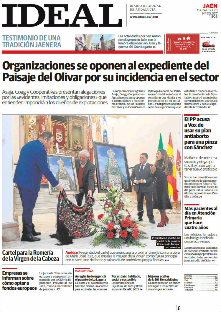 Portada de El Ideal de Jaén (España)