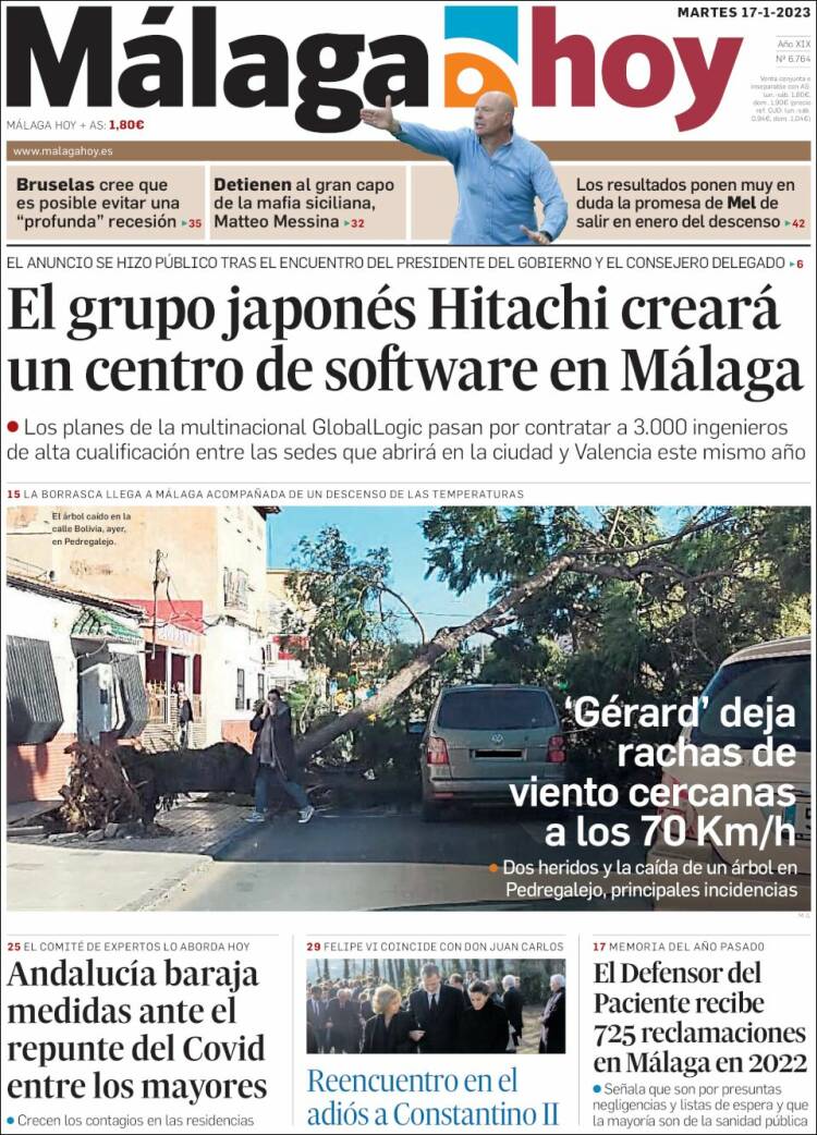 Portada de Málaga Hoy (España)