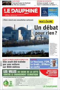 Portada de Le Dauphiné Libéré (France)